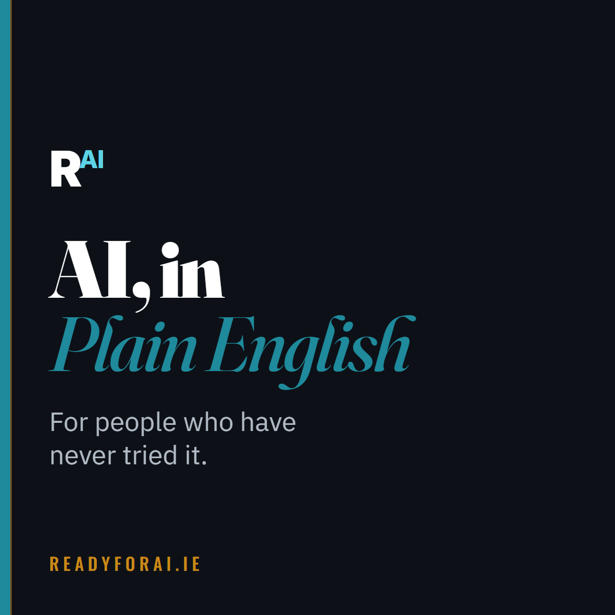 AI, in Plain English — Wicklow Library cover